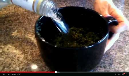 Step 5b - Repeat step 3, 4, and 5 again to wash the cannabis in alcohol a second time