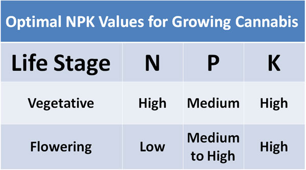 Cannabis Fertilizer Chart