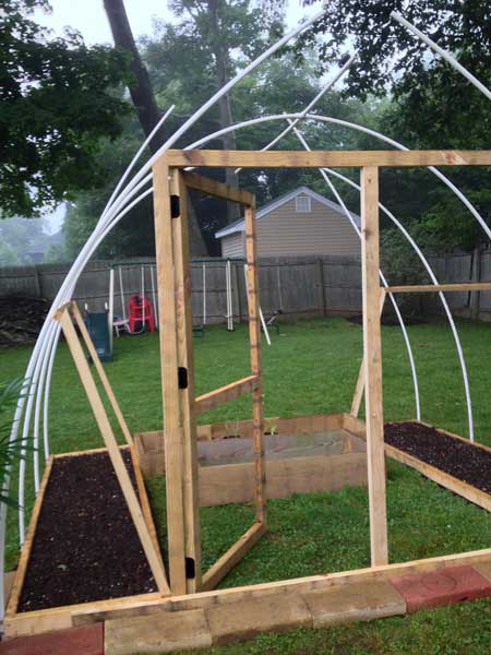 Cheap homemade greenhouse door