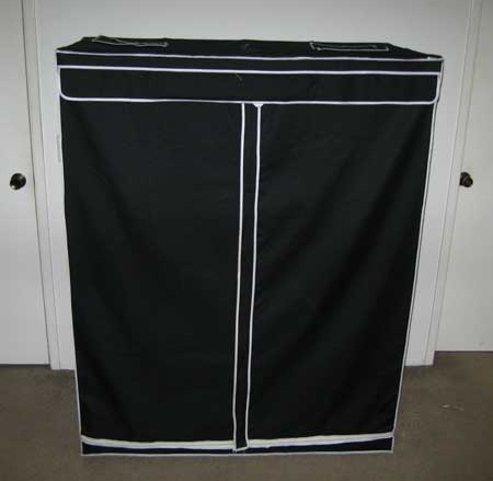A 2'x4'x5' grow tent is great for a small grow light