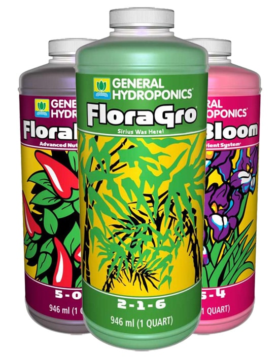 General Hydroponics Flora Series Feeding Chart