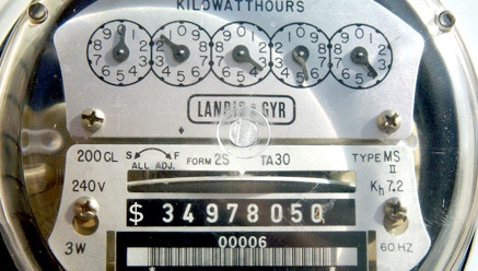A totally standard electric meter that has not been edited in Photoshop...