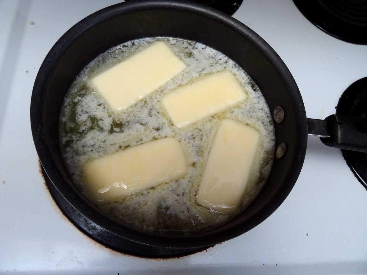 Melting butter in water