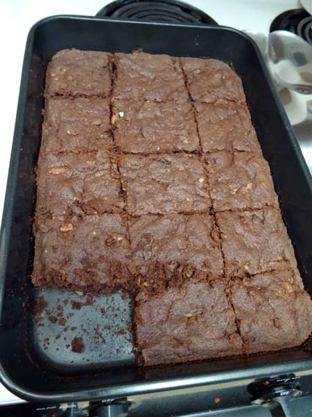 Finished cannabis pot brownies!