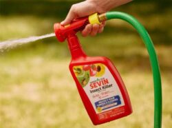 Sevin GardenTech Ready to Spray Insect Killer is effective against grasshoppers and other common cannabis pests