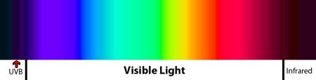 "UV-B" is the name of a "color" of light