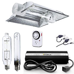 Example 2: Much better reflector: iPower 600 Watt HPS MH Digital Dimmable Grow Light - $175