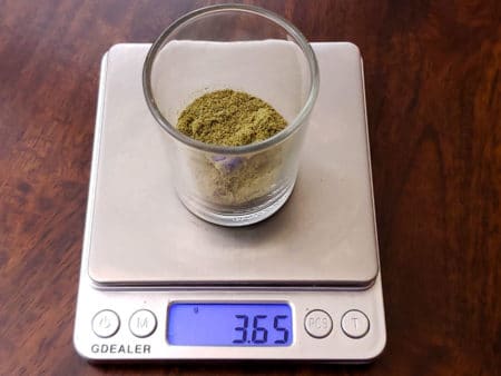 Dry-Ice Hash being weighed in