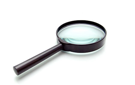 A magnifying glass...like we used to investigate this issue (not really)