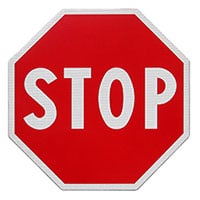 Stop sign in the US
