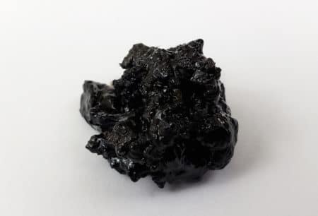 A ball of black "reclaim"; the gross kind of resin