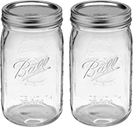 Glass, quart-sized, wide-mouth mason jars are ideal for cannabis storage