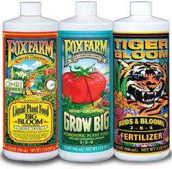 Get the Fox Farm soil nutrient trio for growing cannabis on Amazon.