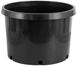 Hard sided pots, especially bigger ones, make it so a pot grower doesn't have to water cannabis nearly as often.