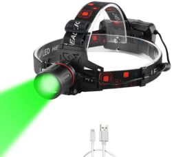 Get a green horticulture headlamp light to check on your cannabis plants at night without disturbing their dark period.