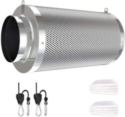 4-inch Carbon Filter, 4" x 10" version, for growing cannabis in a mini tent. Get on on Amazon!