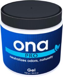 ONA gel is surprisingly effective at getting rid of unwanted smells in the cannabis grow room.