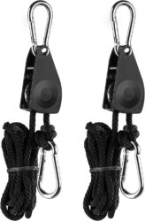 Cheap rope ratchets make it really easy to adjust your cannabis grow light up and down