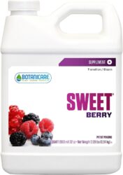 Get Botanicare Sweet Berry cannabis flowering supplement to give cannabis buds a "berry" smell and flavor