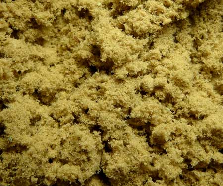 A pile of cannabis dry ice hash. This is essentially made purely of cannabis trichomes.