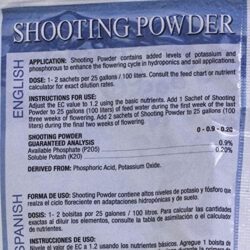House & Garden Shooting Powder packet label