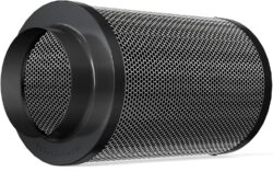 A 4" carbon filter is a great way to remove smells when growing in a small marijuana grow space. Available on Amazon!