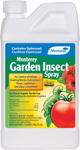 Monterey - Spinosad Insecticide - Organic Gardening Spinosad Garden Insect Spray Concentrate for Control Insects - Apply with Sprayer