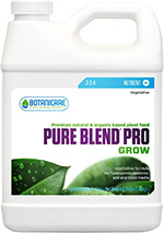 Botanicare Pure Blend Pro Grow is a great nutrient system for marijuana plants in the vegetative stage