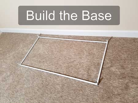 First you build the base of your cannabis grow tent