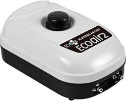 An Ecoair2 is a decent air pump for a cannabis hydroponic reservoir. Get the EcoPlus 728360 3W 2 Outlet Eco Air Pump, 126 GPH on Amazon.com!