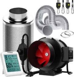 6 inch strong exhaust fan suitable for a bigger 4'x4' cannabis grow tent