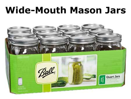 Wide-mouth glass mason jars are the perfect container for curing weed