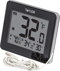 Thermometer with a probe to measure the temperature right near your buds