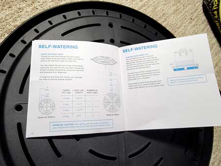AC Infinity auto-watering pot - self-watering instructions / directions - learn more in the GrowWeedEasy.com grow journal