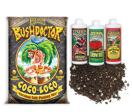 Fox Farm Coco Loco soil with Fox Farm nutrients are a great combo for growing cannabis at home