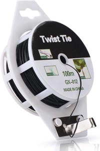 Black plant twist tie is perfect for LST on cannabis plants