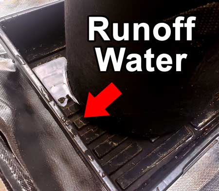 Runoff water after watering your cannabis plants